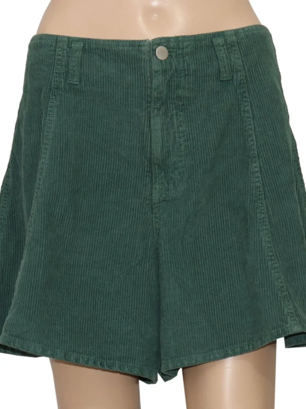 Free People We The Free  Summer Days Cord Shorts Green High Waist S